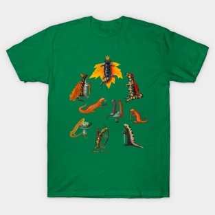 Salamanders and Newts in a Medieval Forest Kingdom T-Shirt